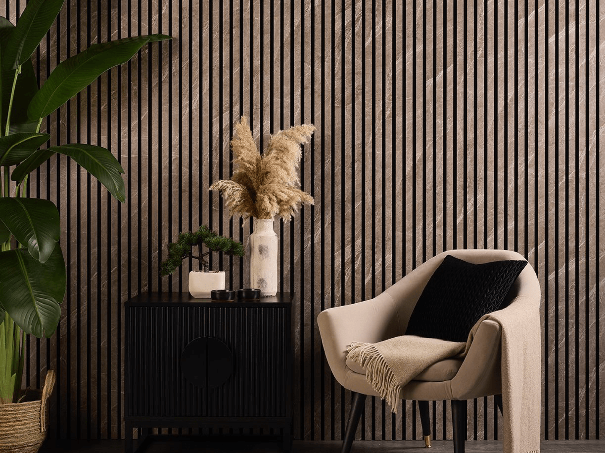 Cement Marble - Acoustic Wood Veneer Panels